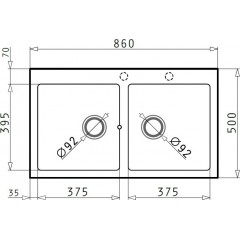Pyramis Νεροχύτης Pyragranite Athlos 2B 86x50 Snow (070071211) Pyramis Νεροχύτης Pyragranite Athlos 2B 86x50 Snow (070071211)
